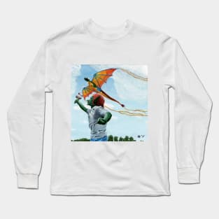 Goblin Flying Dragon Kite Realistic Art Long Sleeve T-Shirt